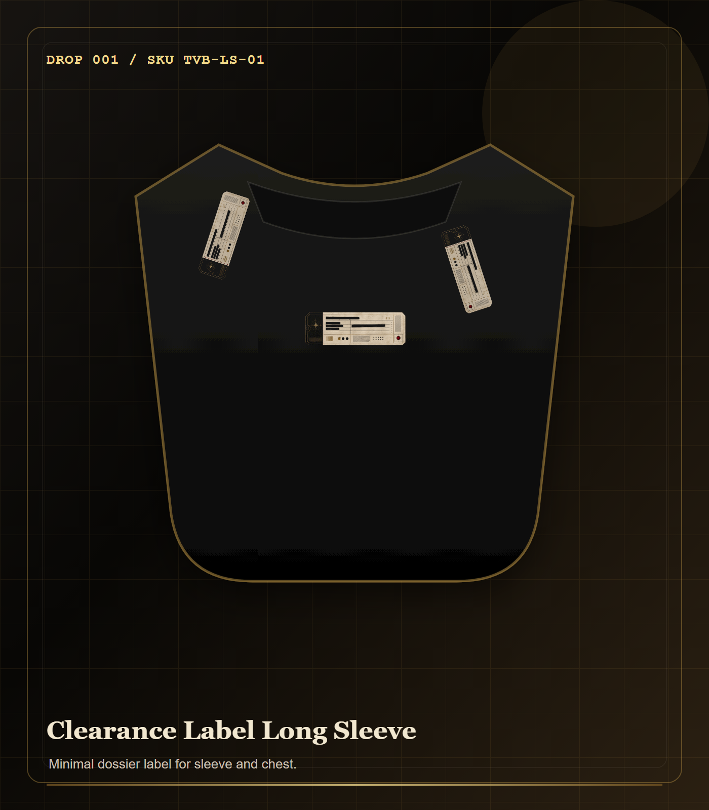 Clearance Label Long Sleeve concept mockup