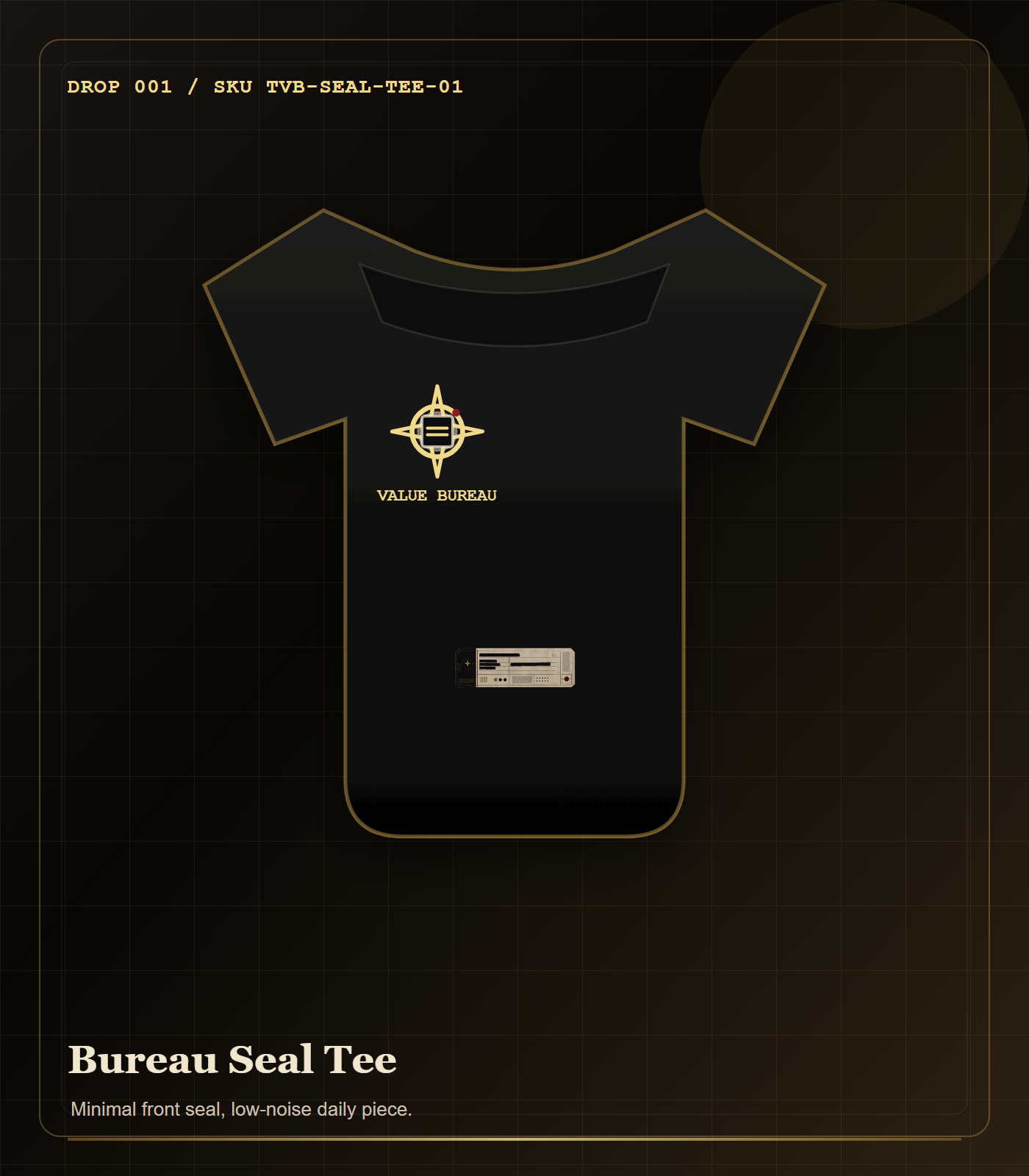 Bureau Seal Tee concept mockup