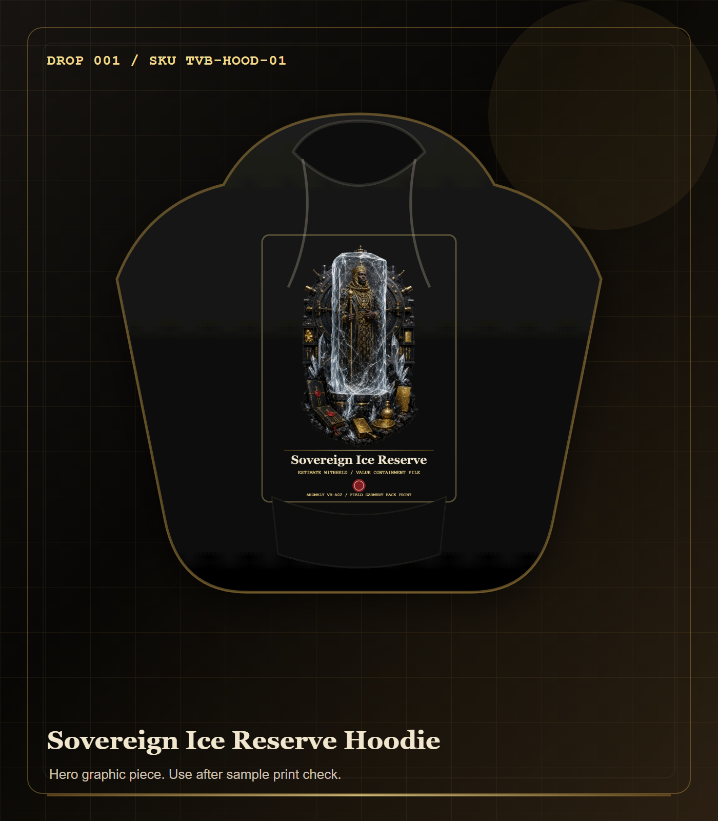 Sovereign Ice Reserve Hoodie concept mockup