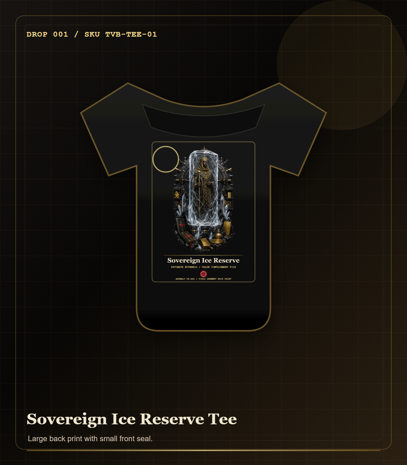 Sovereign Ice Reserve Tee concept mockup