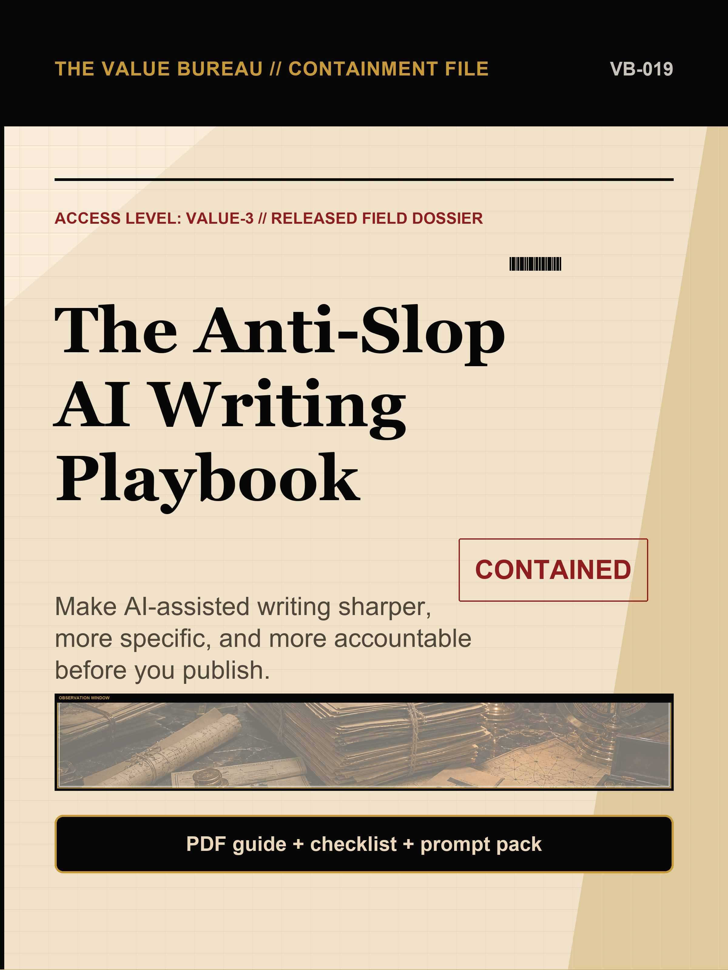 The Anti-Slop AI Writing Playbook cover