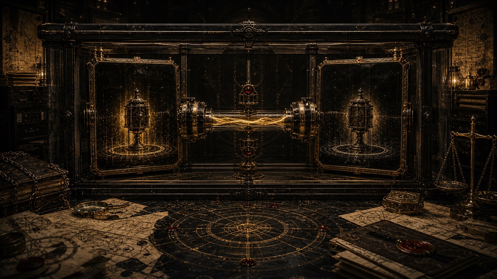 An arbitrage mirror sealed in a dark archive